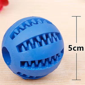 Rubber Pet Dog Cat Toy Ball Chew Treat Holder Tooth Cleaning Ball Food Dog Puppy Ball Training Interactive Pet Supplies