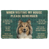 Please Remember Corgi House Rules Doormat Decor Print Carpet Soft Flannel Non-Slip Doormat for Bedroom Porch Drop Shipping