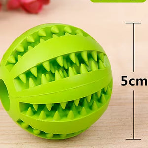 Rubber Pet Dog Cat Toy Ball Chew Treat Holder Tooth Cleaning Ball Food Dog Puppy Ball Training Interactive Pet Supplies