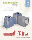 Expandable Breathable Cat Backpack Carrier Designed for Comfy Long Walks - from Kitty to Medium-Size Cat, Small Dog, Puppy, Other Small Pet up to 15Lbs - Cat Travel Backpack BT-01-2