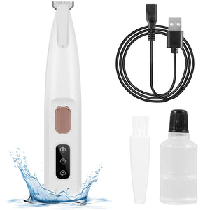 Pet Dog Paw Trimmer 500Mah Rechargeable Fully Waterproof Pet Hair Trimmer with LED Display Dog Clippers 18Mm Widen Blade