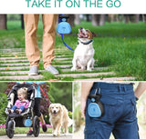 Poop Scooper, New Version Portable Dog Poop Scooper Dog Waste Cleaner, Sanitary Dog Waste Pick Up, Pet Pooper Scooper with Bag Dispenser, Blue