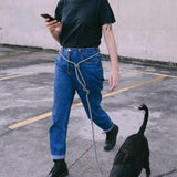 Titanium Grey 3-In-1 Hands-Free Dog Leash, Versatile Crossbody Rope & Adjustable Long Leash