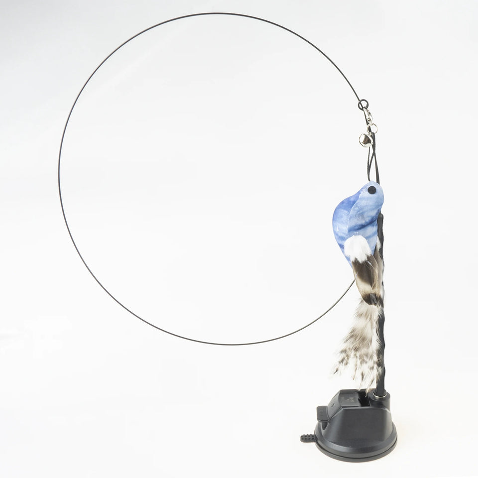 Cat Feather Wand Toy Suction Cup Bird/Feather Cat Wand Pet Supplies