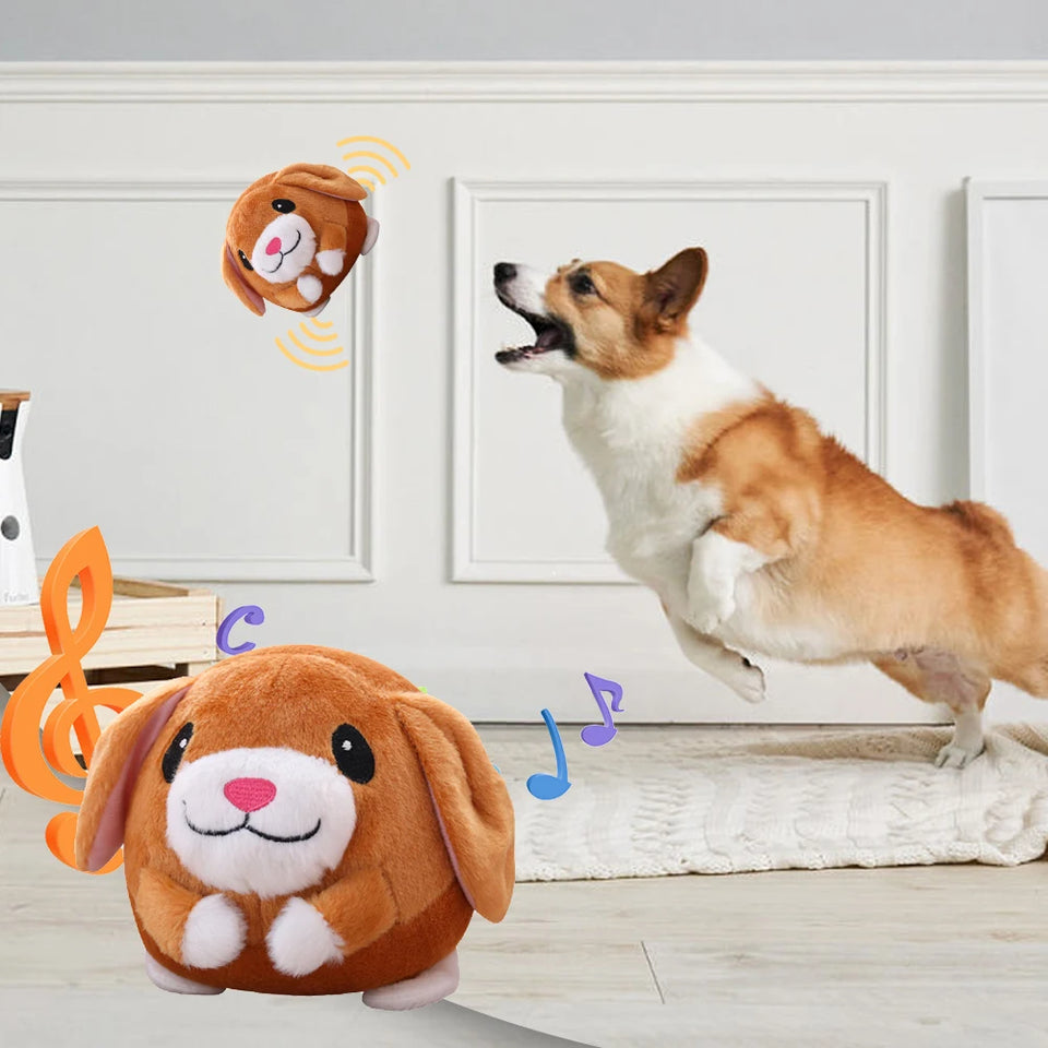 Plush Automatic Bouncing Toys Bite Resistant Funny Interactive Squeaky Toys