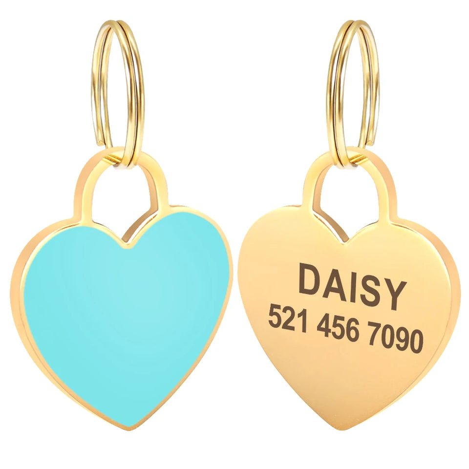 Personalized Dog Cat ID Tag Bling Rhinestone Puppy Kitten Name Tags