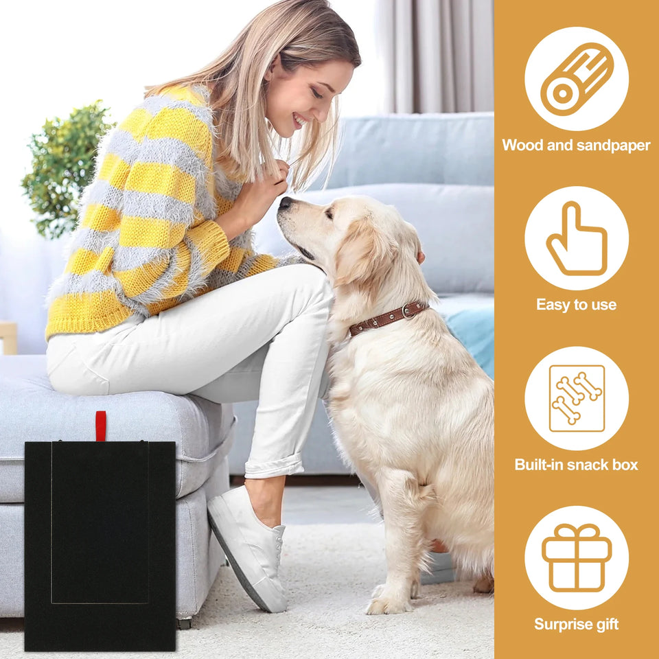 Dog Nail Scratch Board Puppy Nail Grinding Pad Treat Drawer Board Foldable