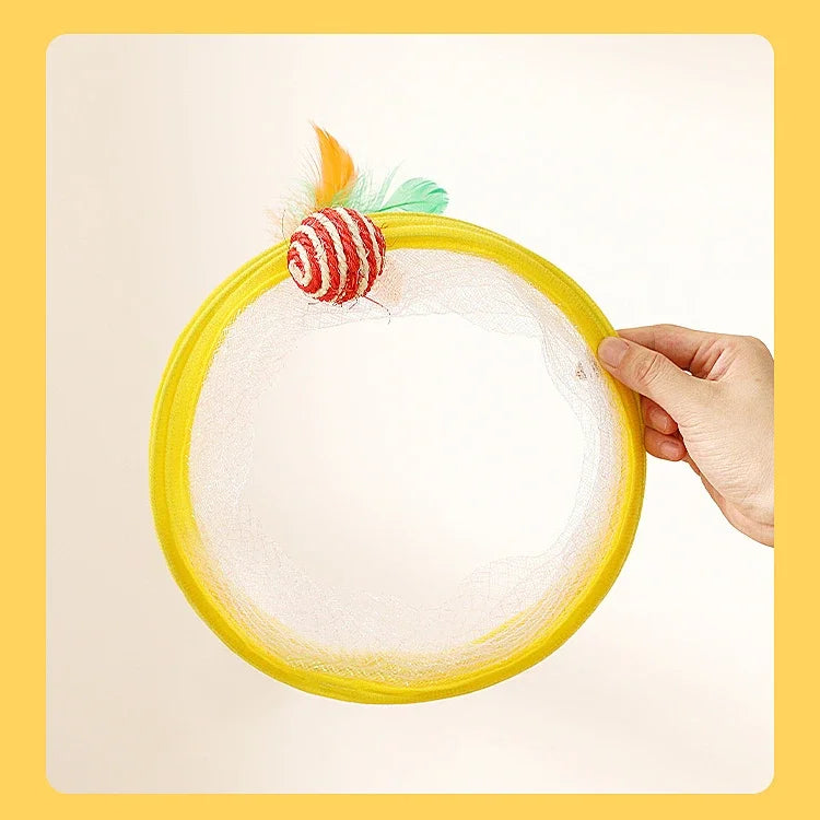 Cat Hunting Spiral Tunnel Coil Spiral Colorful Springs pet Crinkle Tunnels