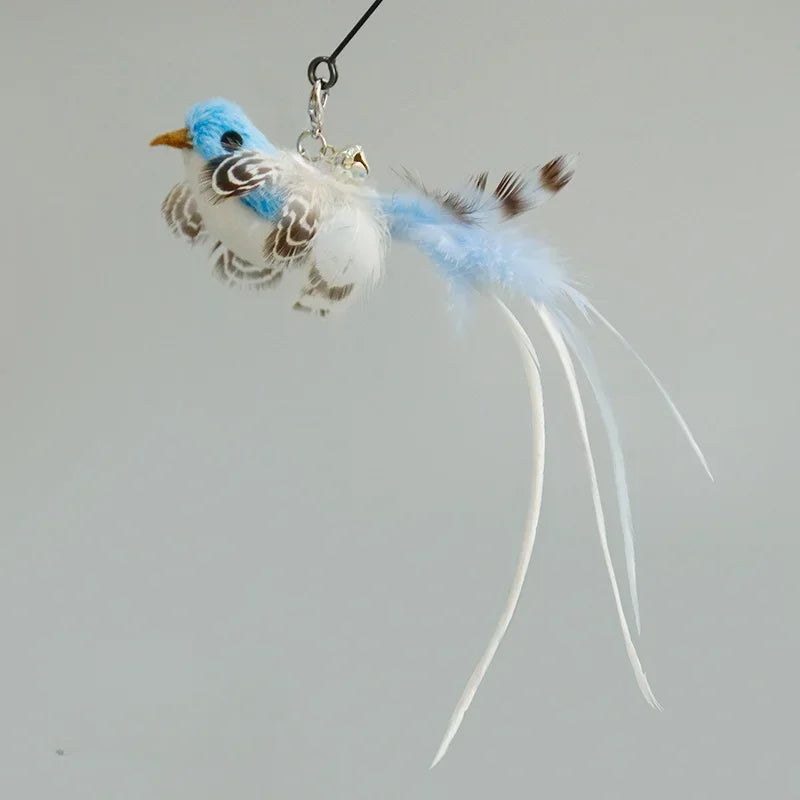 Cat Feather Wand Toy Suction Cup Bird/Feather Cat Wand Pet Supplies
