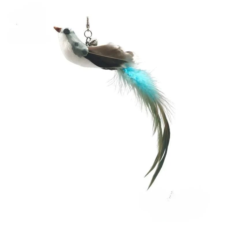 Cat Feather Wand Toy Suction Cup Bird/Feather Cat Wand Pet Supplies