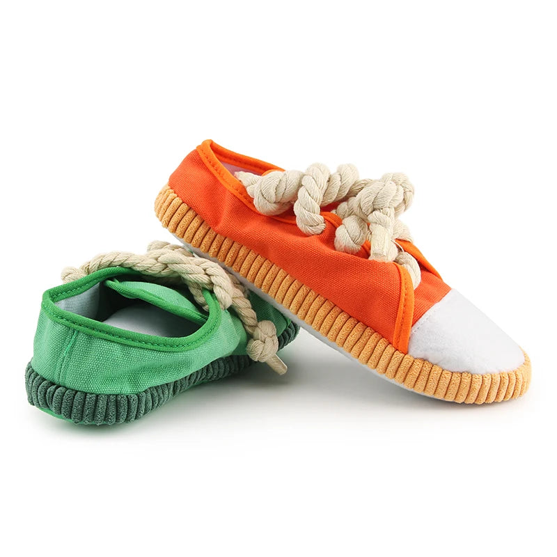 Dog Chew Toys,Funny Squeaky Toys Shoes Chewing Plush Toy