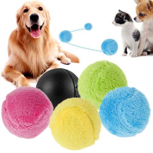 Dog Rolling Ball Toy Cat Interactive Ball Pet Stress Relief Chew Kicker Toy