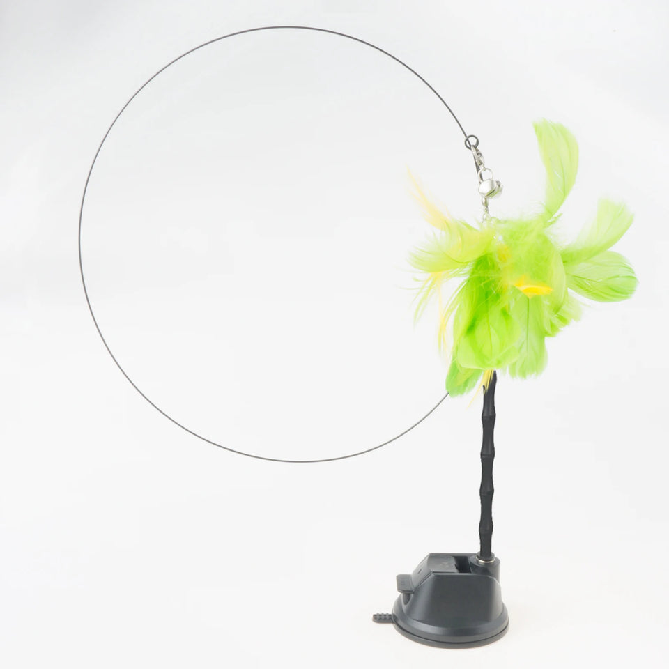 Cat Feather Wand Toy Suction Cup Bird/Feather Cat Wand Pet Supplies