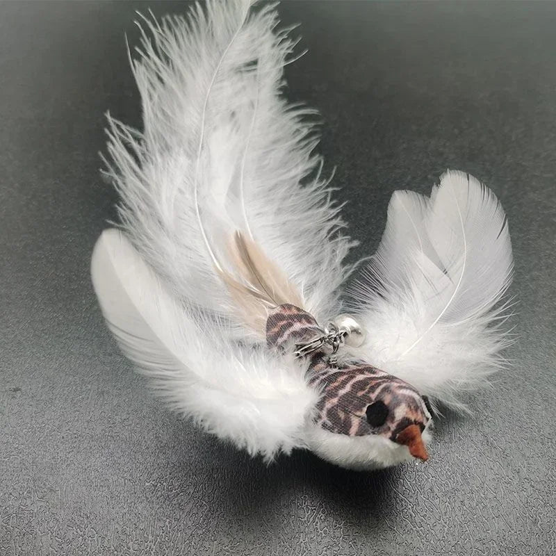 Cat Feather Wand Toy Suction Cup Bird/Feather Cat Wand Pet Supplies