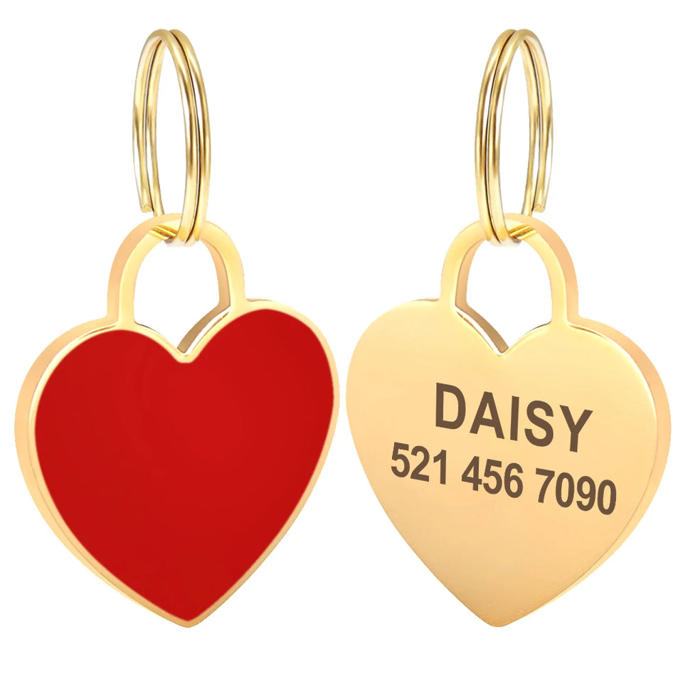 Personalized Dog Cat ID Tag Bling Rhinestone Puppy Kitten Name Tags
