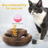 Kitten Curl Toy Foldable Magic Organ Cat Scratching Board Cat Bed