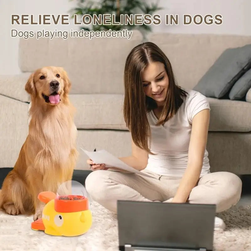 interactive Pet Food Dispenser Dogs Treat Feeder