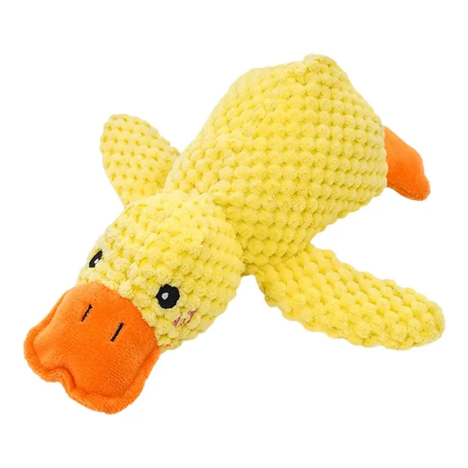 Mellow Dog Calming Duck Dog Toys Yellow Stuffed Duck pet chew toys