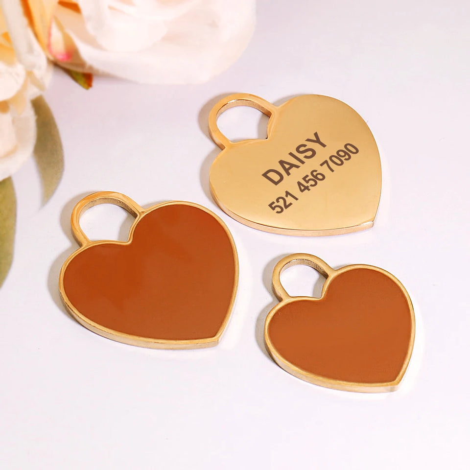 Personalized Dog Cat ID Tag Bling Rhinestone Puppy Kitten Name Tags