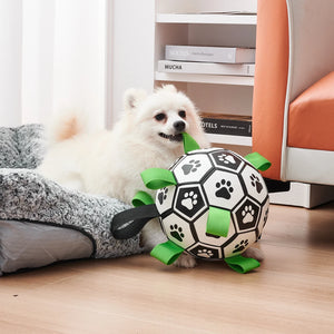 Dog Soccer Ball with Straps Tug of War  Dog Toy