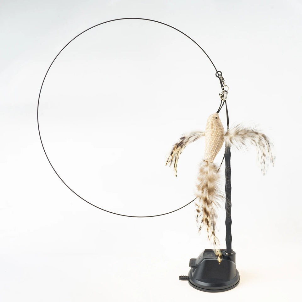 Cat Feather Wand Toy Suction Cup Bird/Feather Cat Wand Pet Supplies