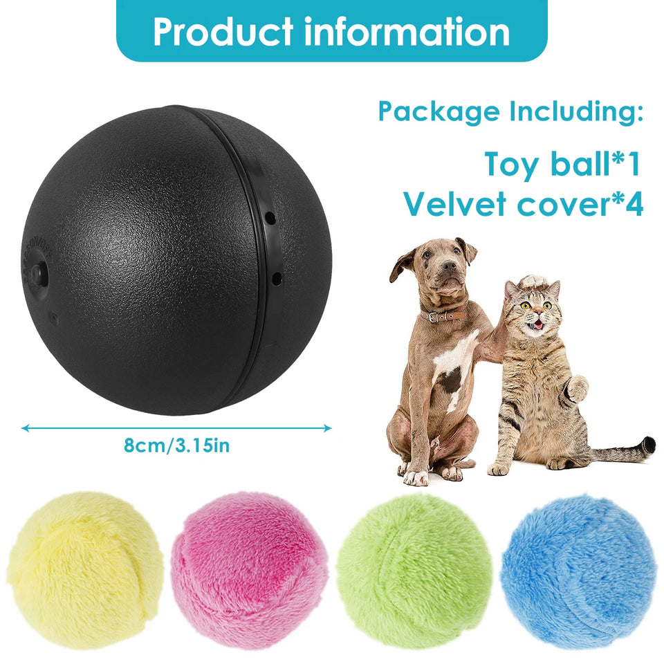 Dog Rolling Ball Toy Cat Interactive Ball Pet Stress Relief Chew Kicker Toy