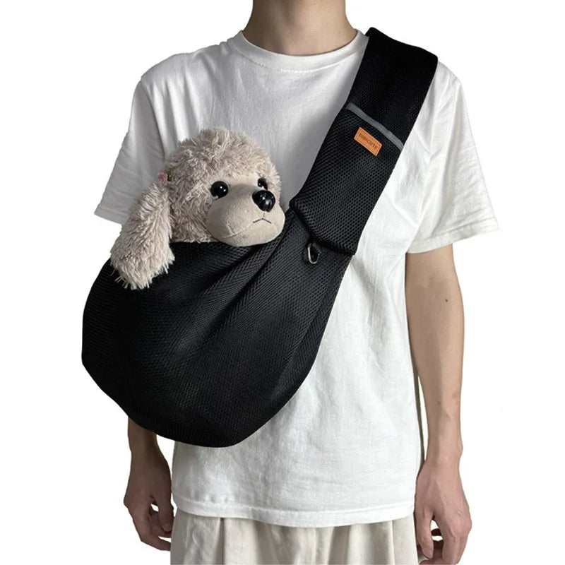 Mesh Polyester Breathable Dog Bag Pet Cross body Bag Outdoor Travel