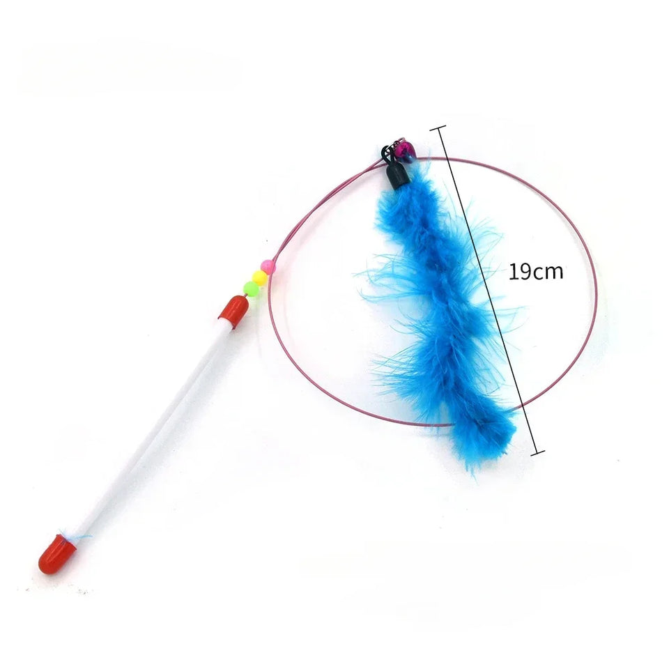 Cat Feather Wand Toy Suction Cup Bird/Feather Cat Wand Pet Supplies