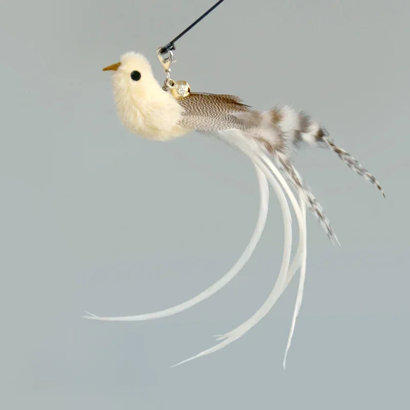 Cat Feather Wand Toy Suction Cup Bird/Feather Cat Wand Pet Supplies
