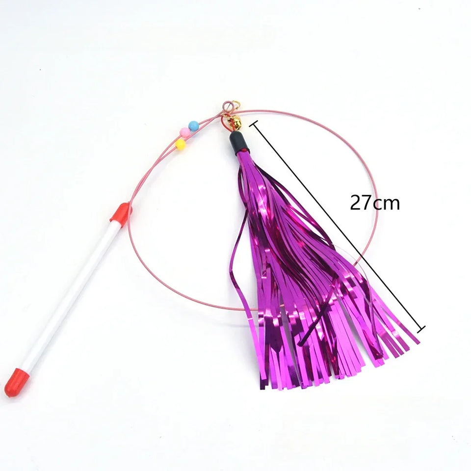 Cat Feather Wand Toy Suction Cup Bird/Feather Cat Wand Pet Supplies