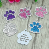 Personalized Dog Cat ID Tag Bling Rhinestone Puppy Kitten Name Tags