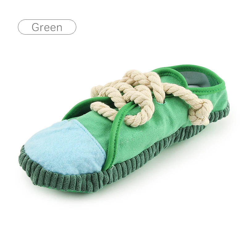 Dog Chew Toys,Funny Squeaky Toys Shoes Chewing Plush Toy