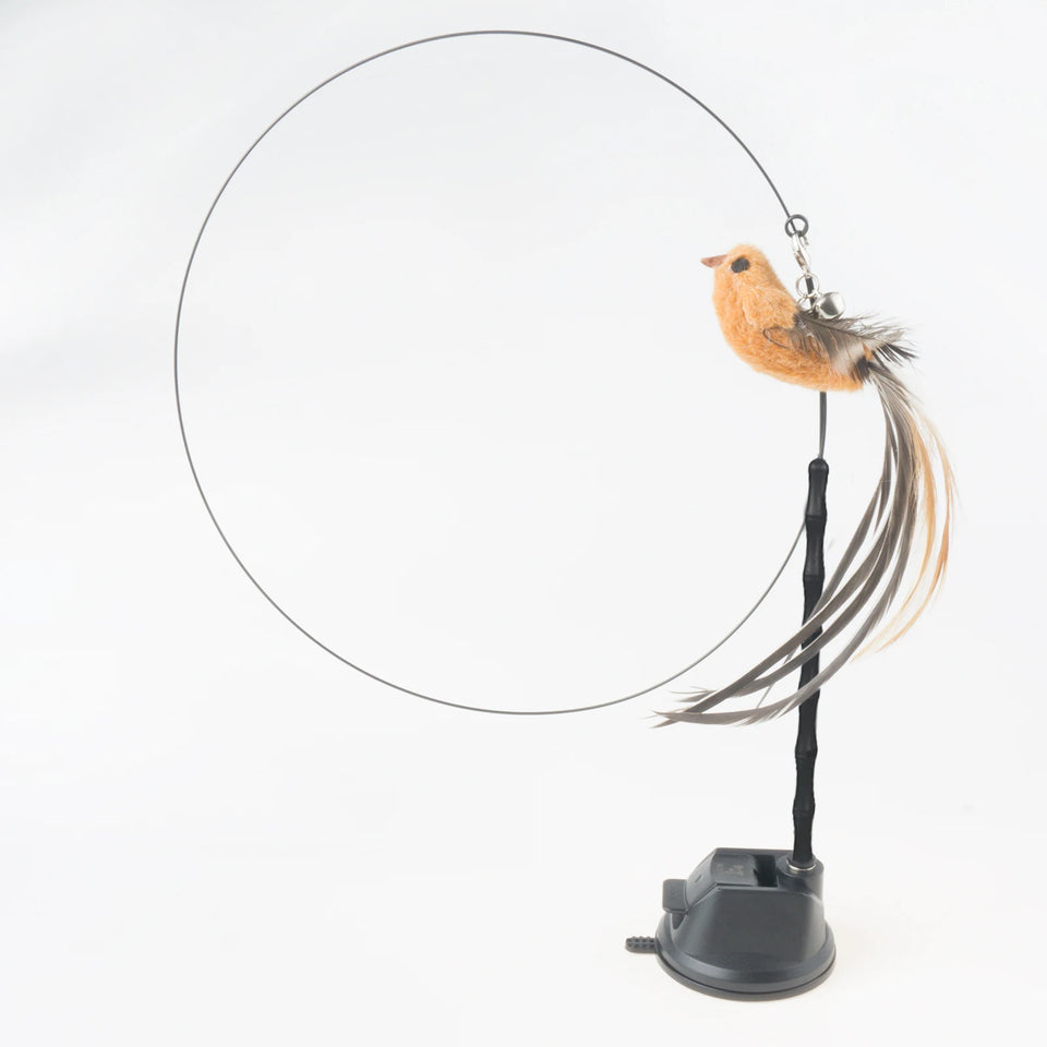 Cat Feather Wand Toy Suction Cup Bird/Feather Cat Wand Pet Supplies