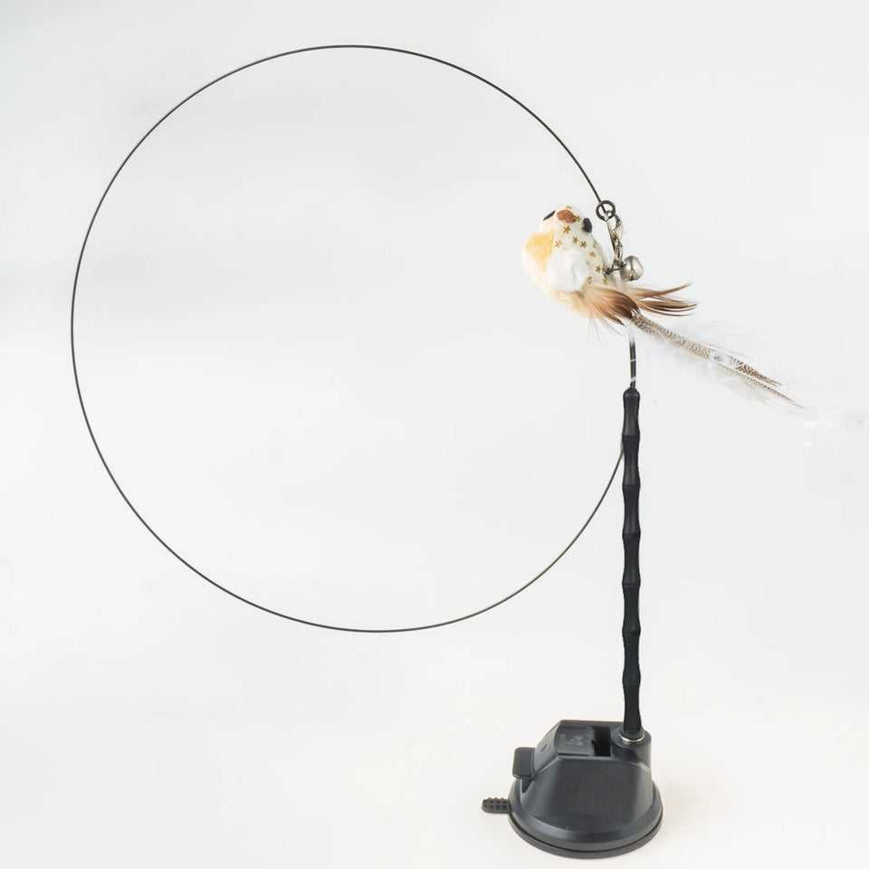 Cat Feather Wand Toy Suction Cup Bird/Feather Cat Wand Pet Supplies