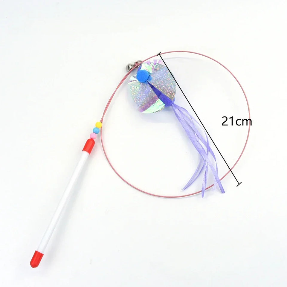 Cat Feather Wand Toy Suction Cup Bird/Feather Cat Wand Pet Supplies