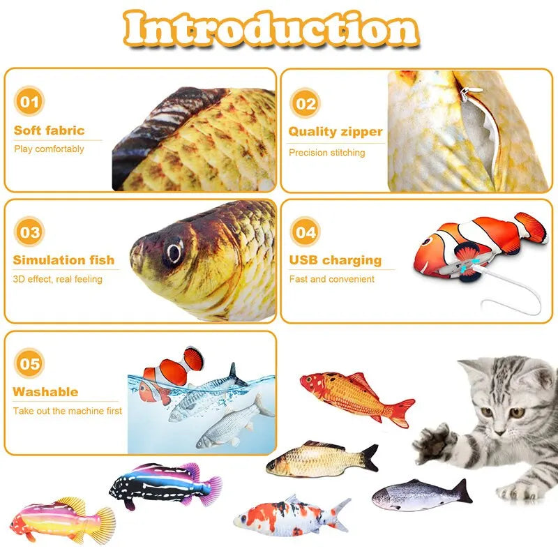 Pet Fish Toy Soft Plush Toy cat dog Chewing Toy