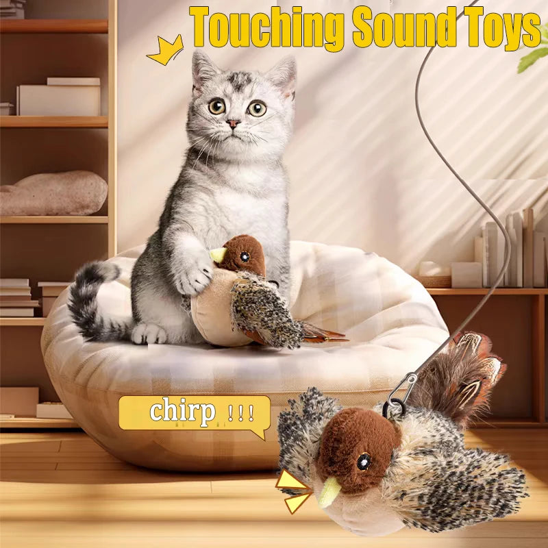Interactive dog Cat Toys Toy Flying Wings Sparrow Catnip Toys