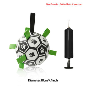 Dog Soccer Ball with Straps Tug of War  Dog Toy