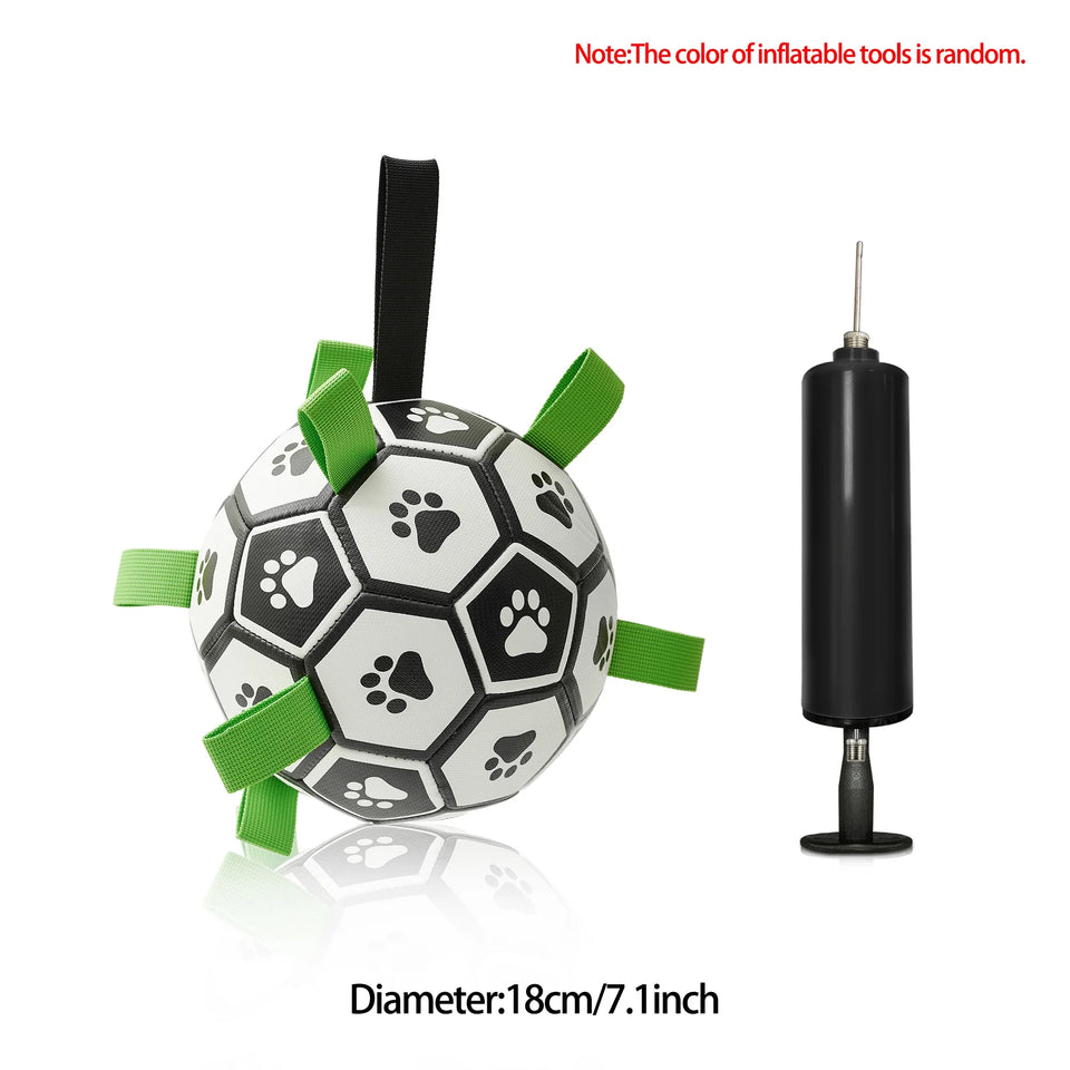 Dog Soccer Ball with Straps Tug of War  Dog Toy