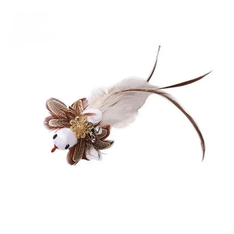 Cat Feather Wand Toy Suction Cup Bird/Feather Cat Wand Pet Supplies