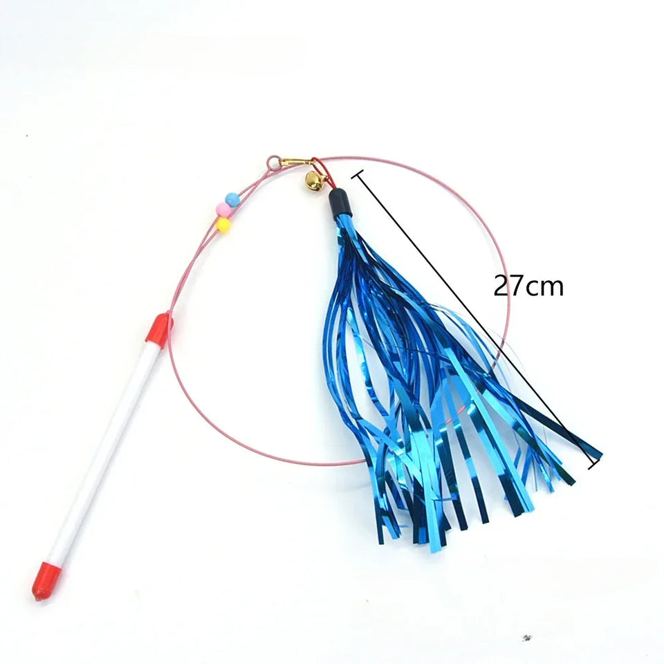 Cat Feather Wand Toy Suction Cup Bird/Feather Cat Wand Pet Supplies