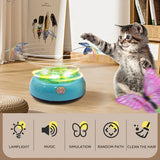 Butterfly Funny Electric Rotating Kitten Toy Cat Teaser with Light