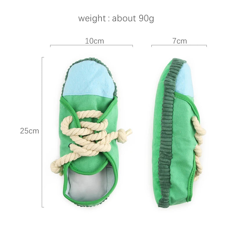 Dog Chew Toys,Funny Squeaky Toys Shoes Chewing Plush Toy