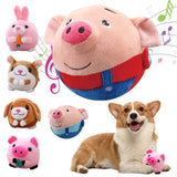 Plush Automatic Bouncing Toys Bite Resistant Funny Interactive Squeaky Toys