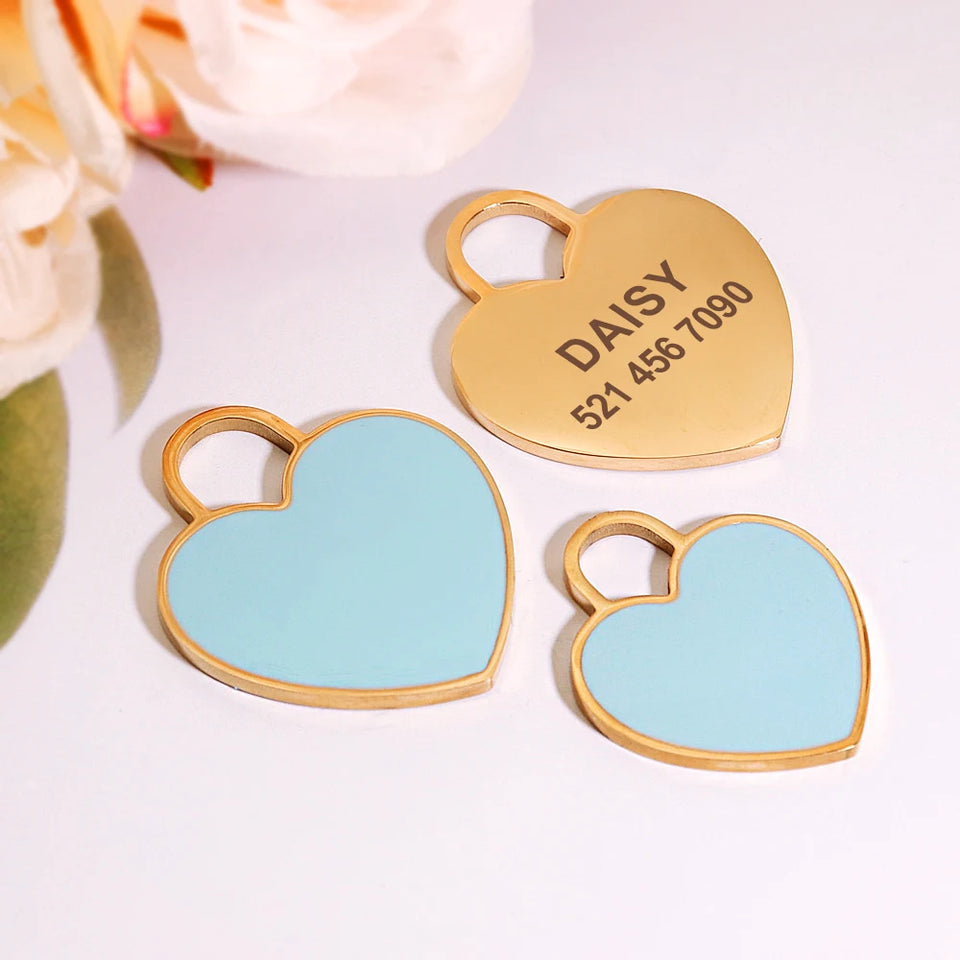 Personalized Dog Cat ID Tag Bling Rhinestone Puppy Kitten Name Tags