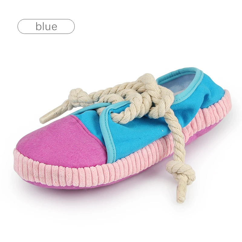 Dog Chew Toys,Funny Squeaky Toys Shoes Chewing Plush Toy