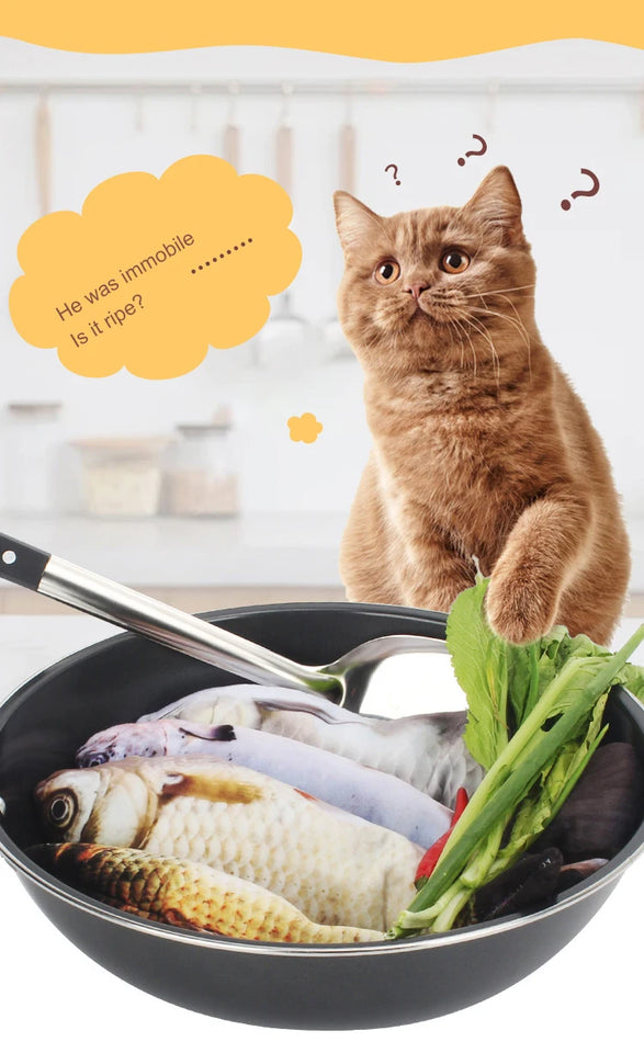 Pet Fish Toy Soft Plush Toy cat dog Chewing Toy
