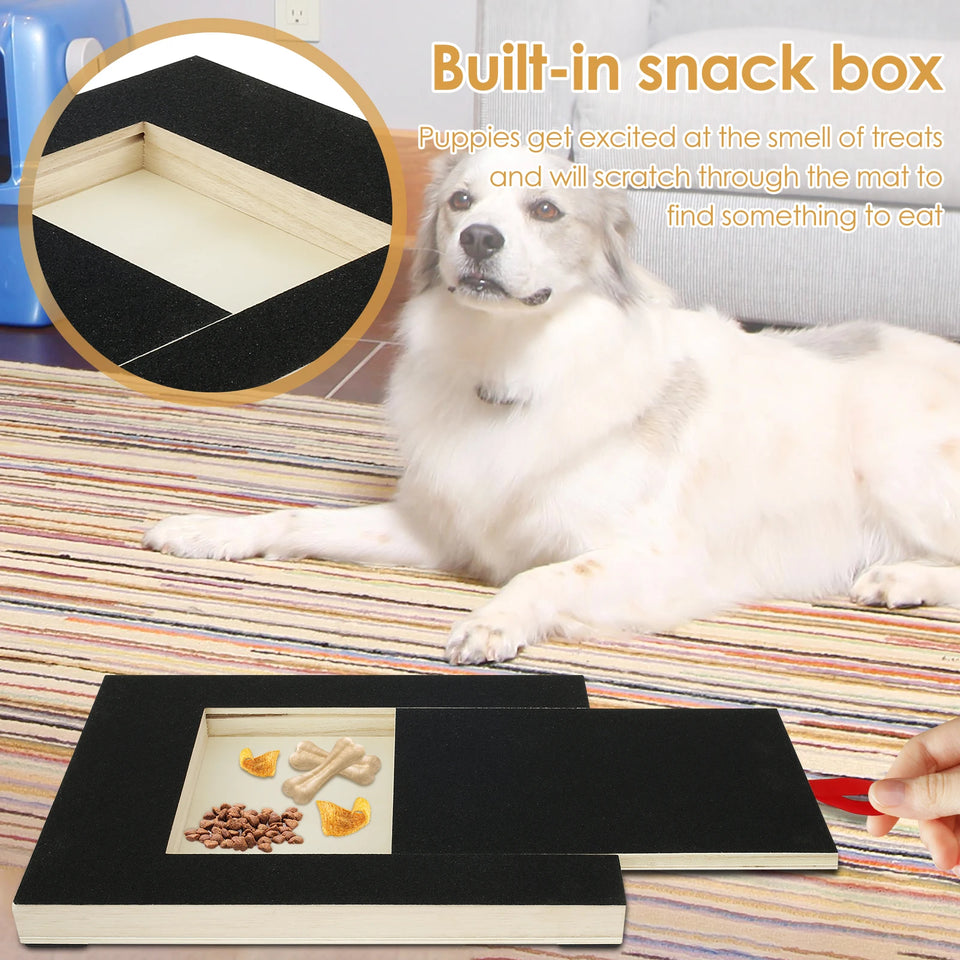 Dog Nail Scratch Board Puppy Nail Grinding Pad Treat Drawer Board Foldable
