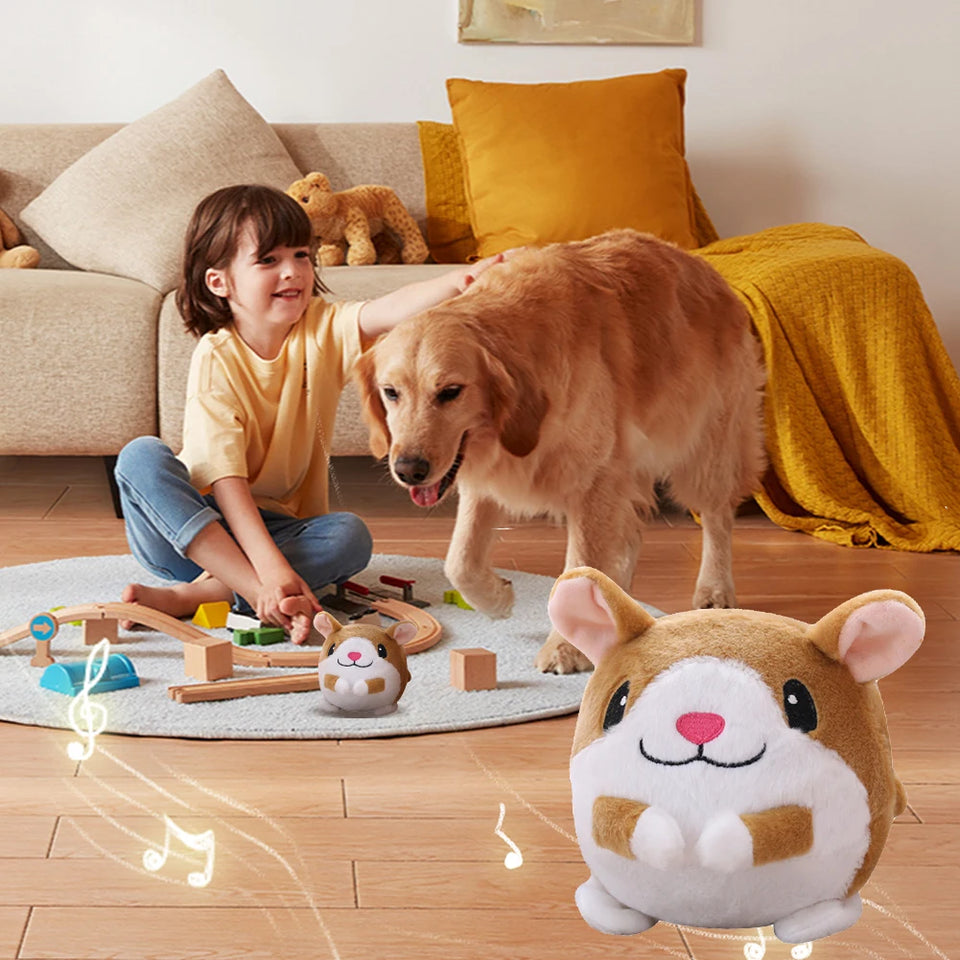 Plush Automatic Bouncing Toys Bite Resistant Funny Interactive Squeaky Toys