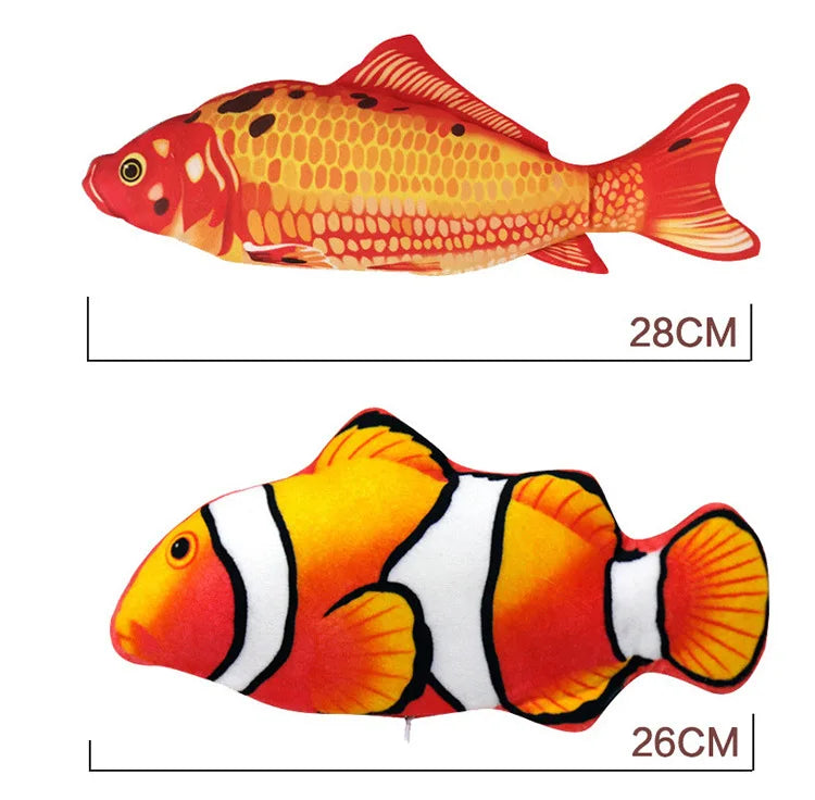 Pet Fish Toy Soft Plush Toy cat dog Chewing Toy